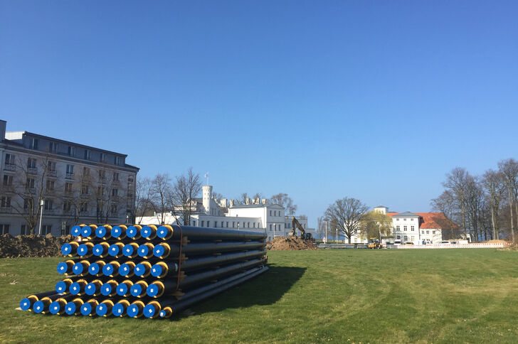 District heating at the Baltic Sea beach